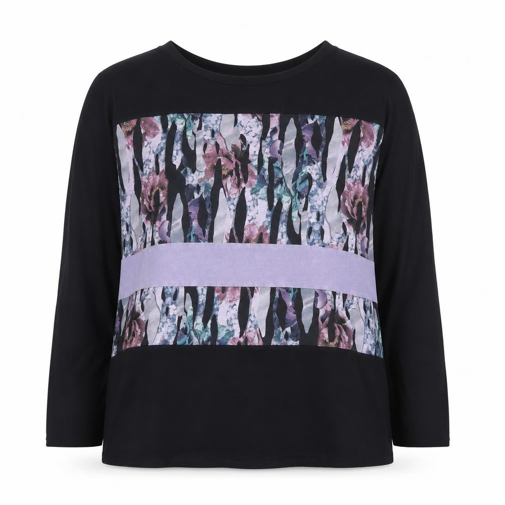 Post Card From Brighton Women's Multicoloured Floral Long Sleeve Jersey Top Size S