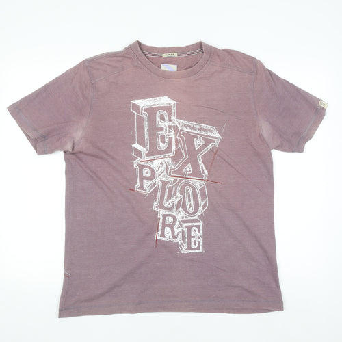 Fat Face Men's Purple Explorer Slim Fit Graphic T-Shirt Size L