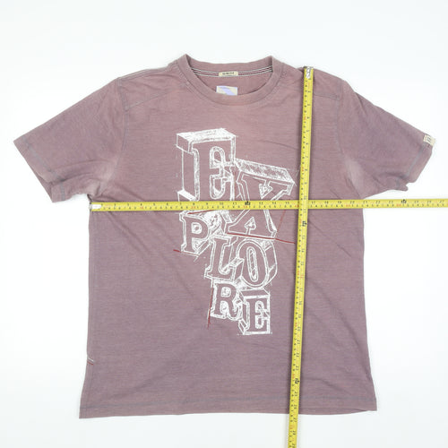 Fat Face Men's Purple Explorer Slim Fit Graphic T-Shirt Size L
