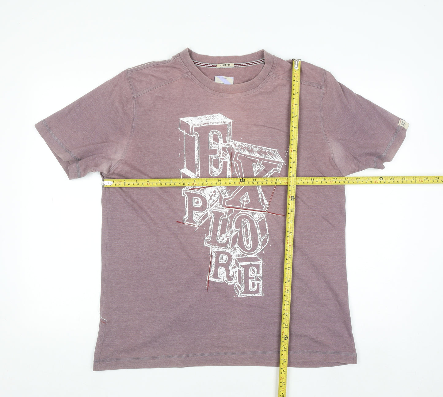 Fat Face Men's Purple Explorer Slim Fit Graphic T-Shirt Size L