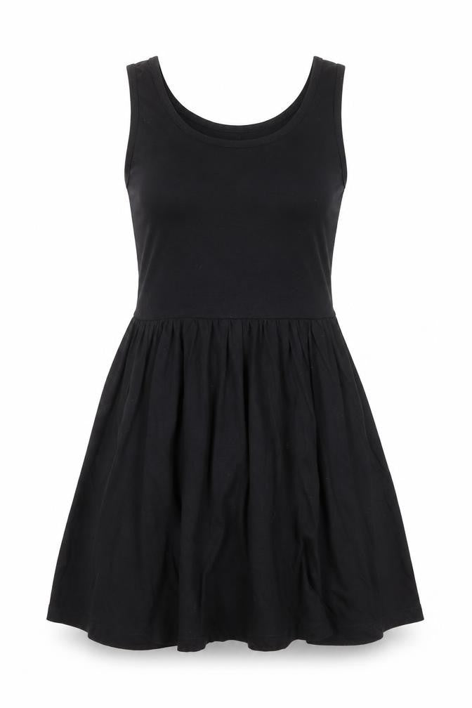 Missguided Women Black Skater Dress Size 8 Sleeveless Scoop Neck