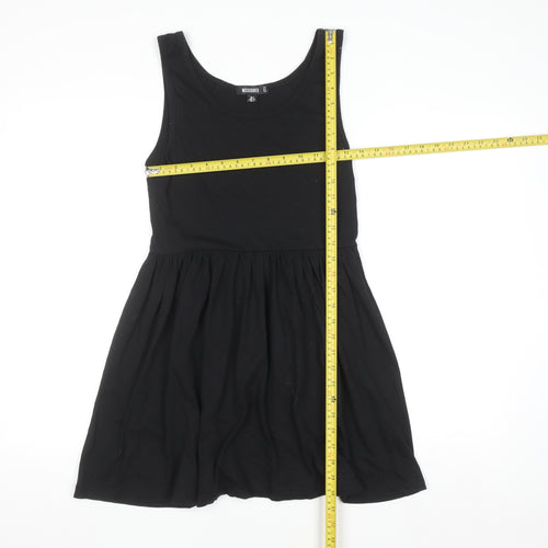 Missguided Women Black Skater Dress Size 8 Sleeveless Scoop Neck
