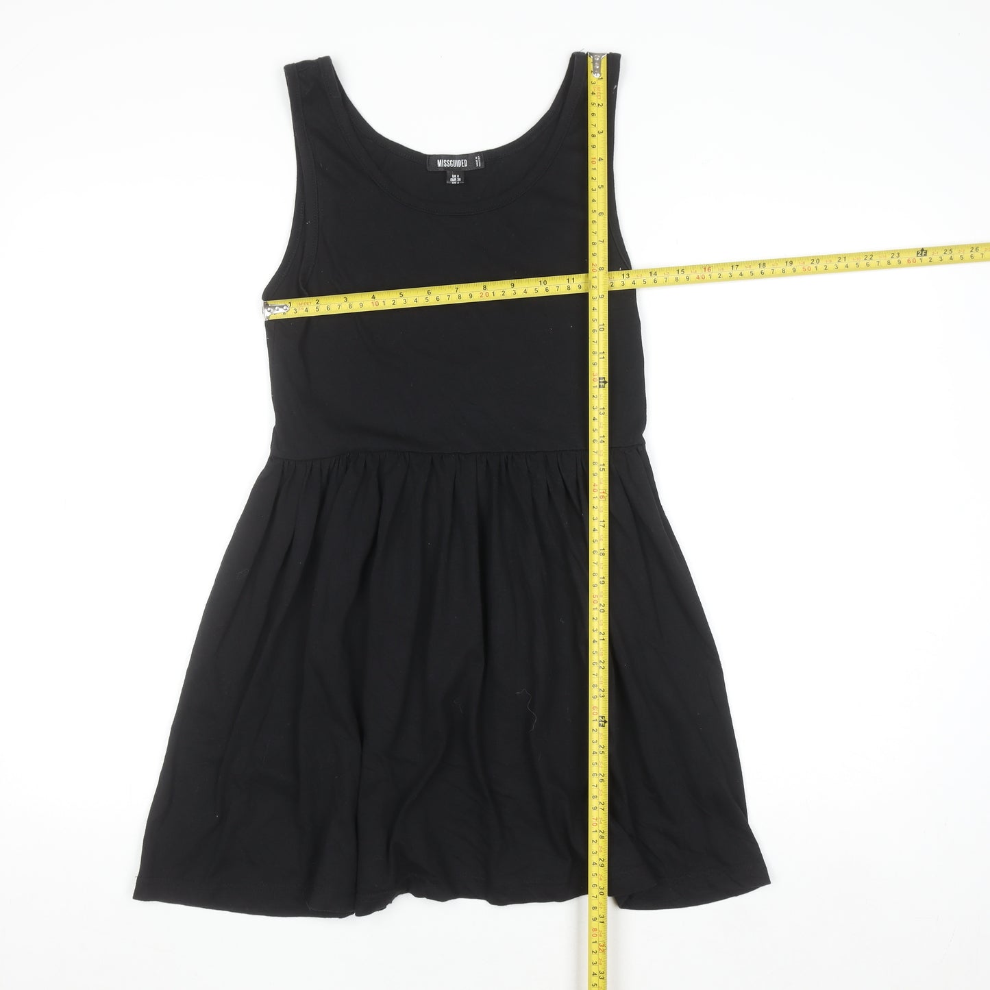Missguided Women Black Skater Dress Size 8 Sleeveless Scoop Neck