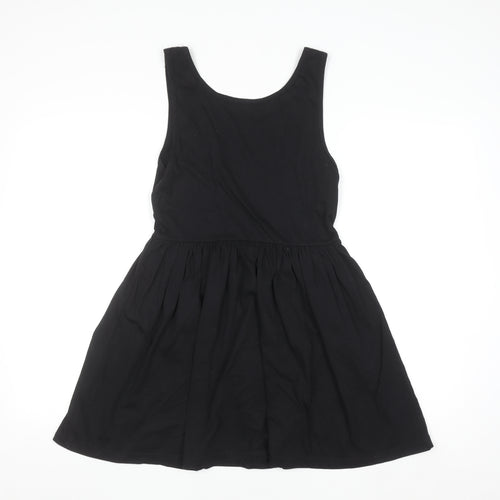 Missguided Women Black Skater Dress Size 8 Sleeveless Scoop Neck