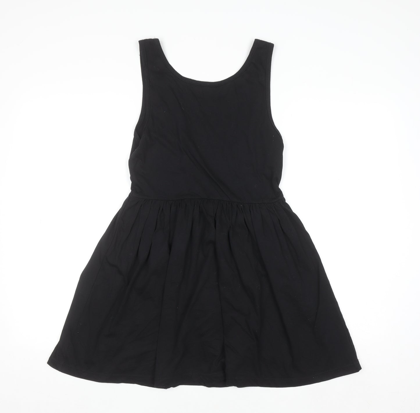 Missguided Women Black Skater Dress Size 8 Sleeveless Scoop Neck