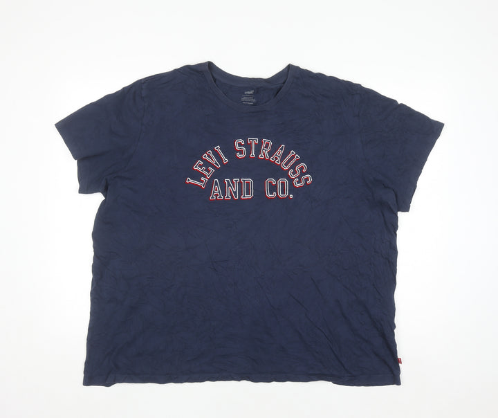Levi's Men's Blue 2XL Crew Neck Graphic Logo T-Shirt