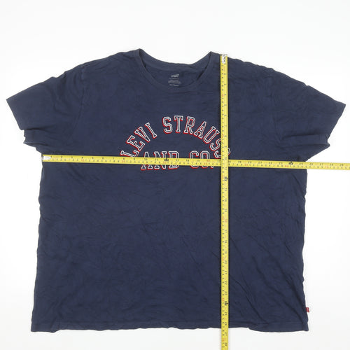 Levi's Men's Blue 2XL Crew Neck Graphic Logo T-Shirt