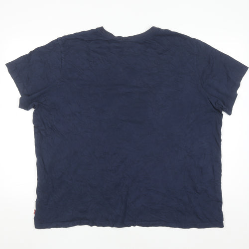 Levi's Men's Blue 2XL Crew Neck Graphic Logo T-Shirt