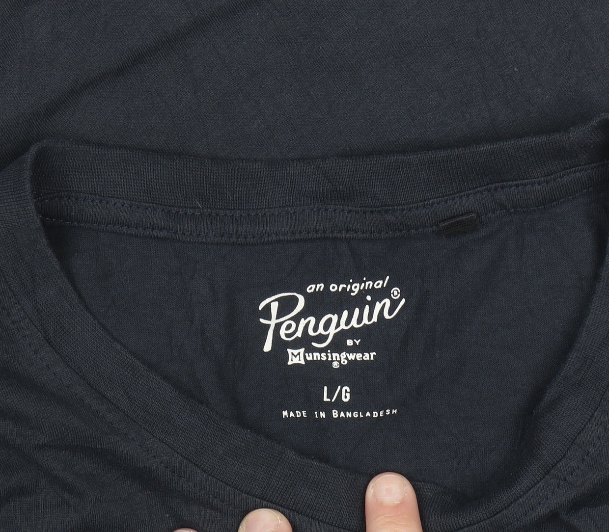 Original Penguin Men's Blue Graphic Logo Crew Neck T-Shirt Size L