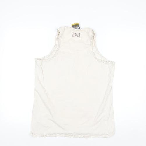 Everlast Men’s Beige Graphic Sports Vest Sleeveless Top M