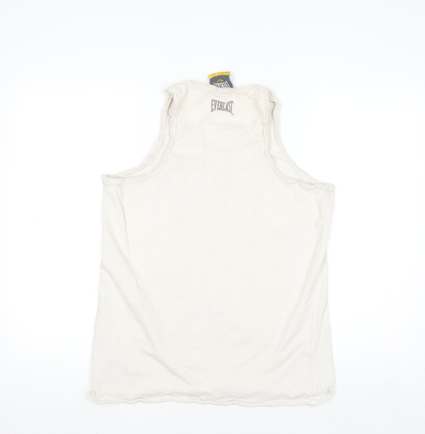 Everlast Men’s Beige Graphic Sports Vest Sleeveless Top M