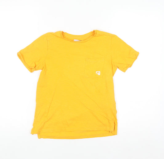 Piazza Italia Boys Yellow Cotton Short Sleeve Crew Neck T-Shirt 8-9 Years