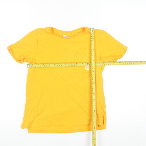 Piazza Italia Boys Yellow Cotton Short Sleeve Crew Neck T-Shirt 8-9 Years