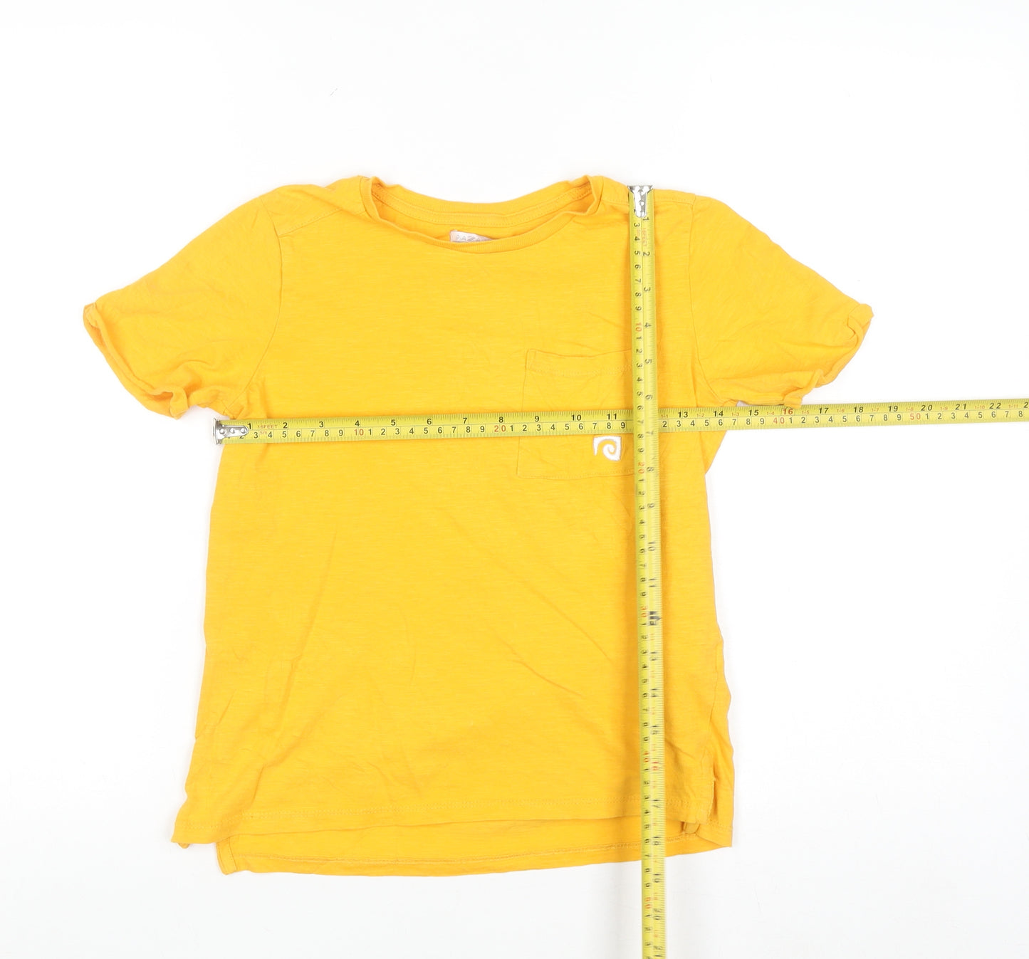 Piazza Italia Boys Yellow Cotton Short Sleeve Crew Neck T-Shirt 8-9 Years
