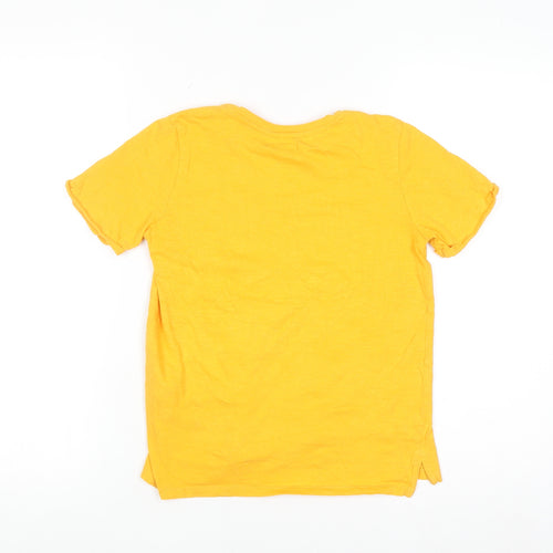 Piazza Italia Boys Yellow Cotton Short Sleeve Crew Neck T-Shirt 8-9 Years