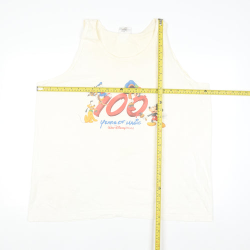 Walt Disney World Men’s Ivory 2XL Sleeveless 100 Years of Magic Top
