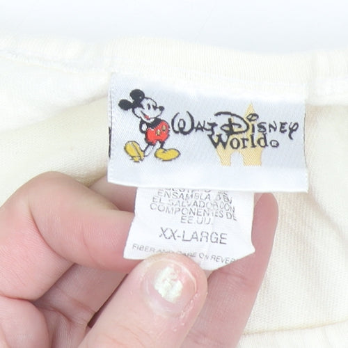 Walt Disney World Men’s Ivory 2XL Sleeveless 100 Years of Magic Top
