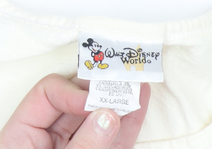 Walt Disney World Men’s Ivory 2XL Sleeveless 100 Years of Magic Top
