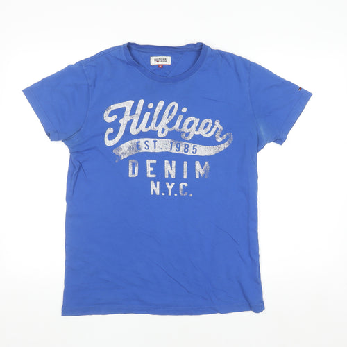 Tommy Hilfiger Denim Men's Blue Crew Neck Short Sleeve T-Shirt M