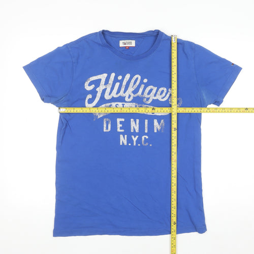 Tommy Hilfiger Denim Men's Blue Crew Neck Short Sleeve T-Shirt M