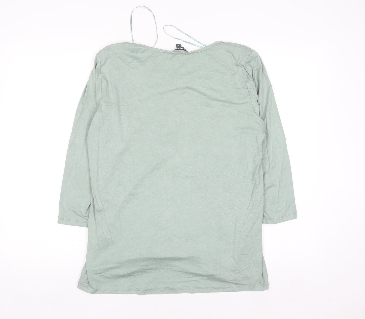 Bonmarché Women’s Green Tunic Top Size 16 Viscose Jersey Long Sleeve