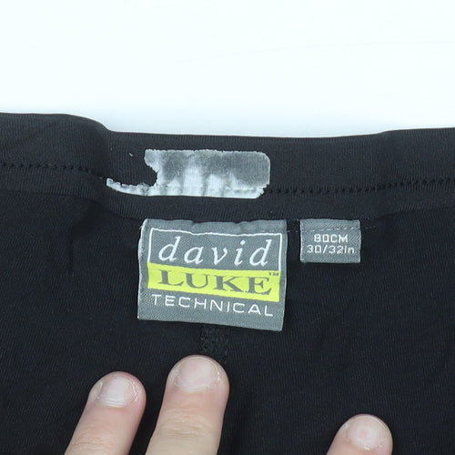 David Luke Women Black Short Stretch Technical Skirt L