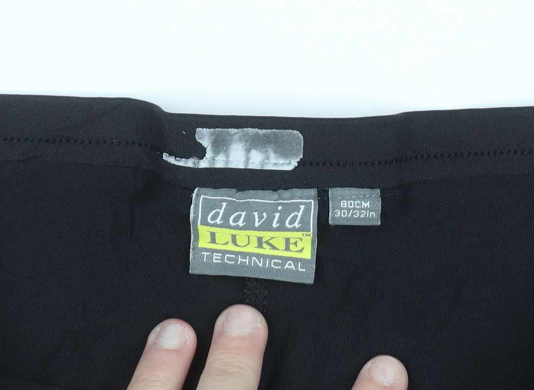 David Luke Women Black Short Stretch Technical Skirt L