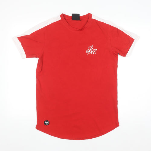 Bee Inspired Men's Red Crew Neck Short Sleeve T-Shirt Size S