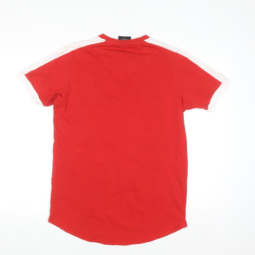 Bee Inspired Men's Red Crew Neck Short Sleeve T-Shirt Size S