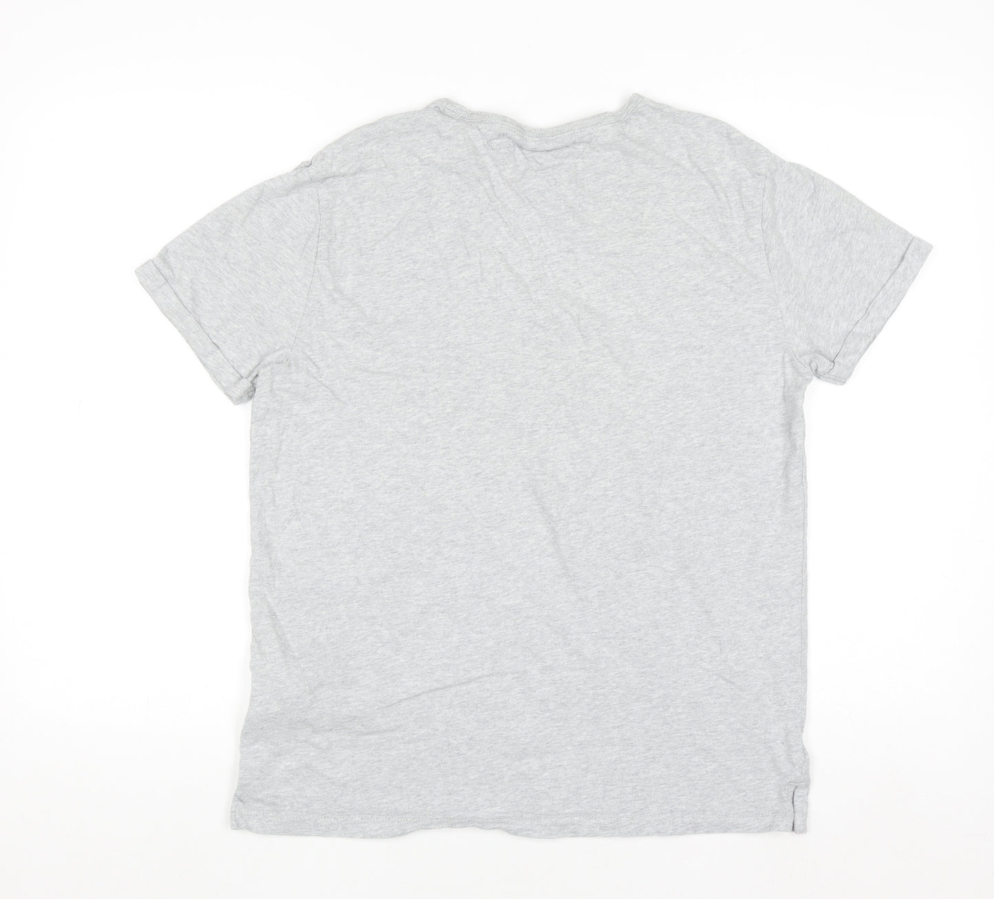 Tommy Jeans Men’s Grey Cotton Crew Neck Short Sleeve T-Shirt S