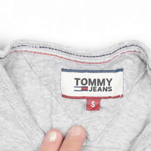 Tommy Jeans Men’s Grey Cotton Crew Neck Short Sleeve T-Shirt S