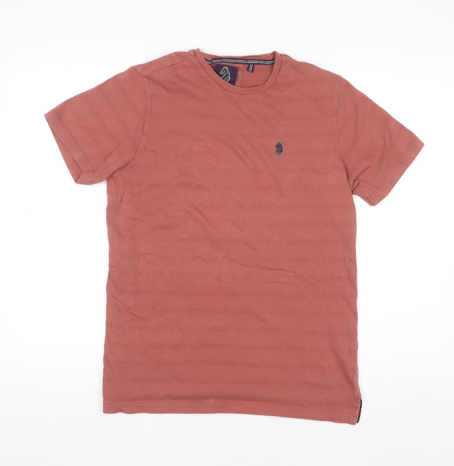 Luke Men’s Rust Cotton Crew Neck Short Sleeve T-Shirt Small