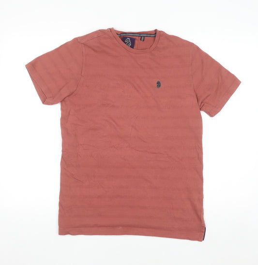 Luke Men’s Rust Cotton Crew Neck Short Sleeve T-Shirt Small