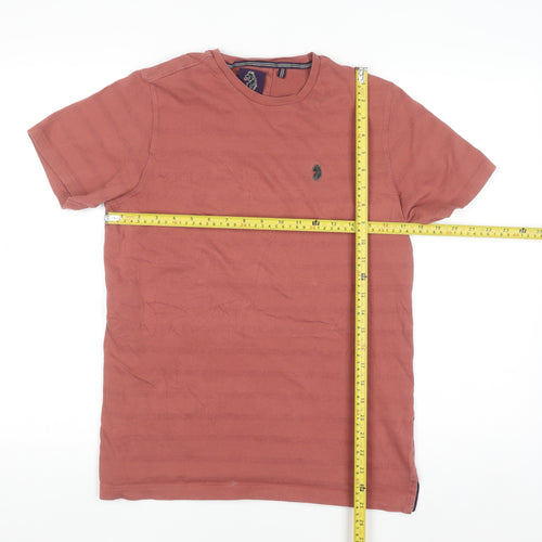 Luke Men’s Rust Cotton Crew Neck Short Sleeve T-Shirt Small