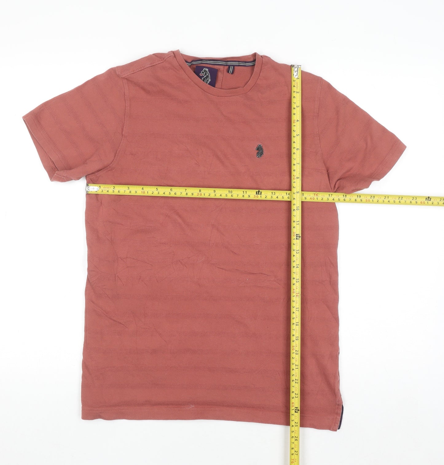 Luke Men’s Rust Cotton Crew Neck Short Sleeve T-Shirt Small