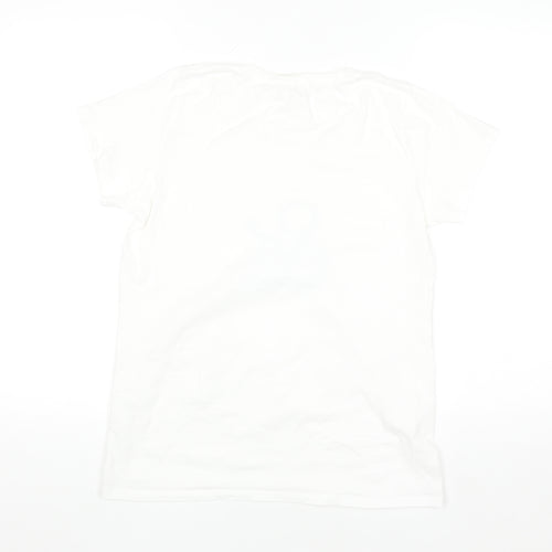 Hush Women's White Cotton Basic Crew Neck T-Shirt Size S
