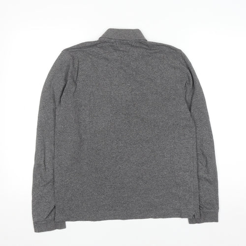 Lacoste Sport Men's Grey Long Sleeve Slim Fit Polo Shirt Size S