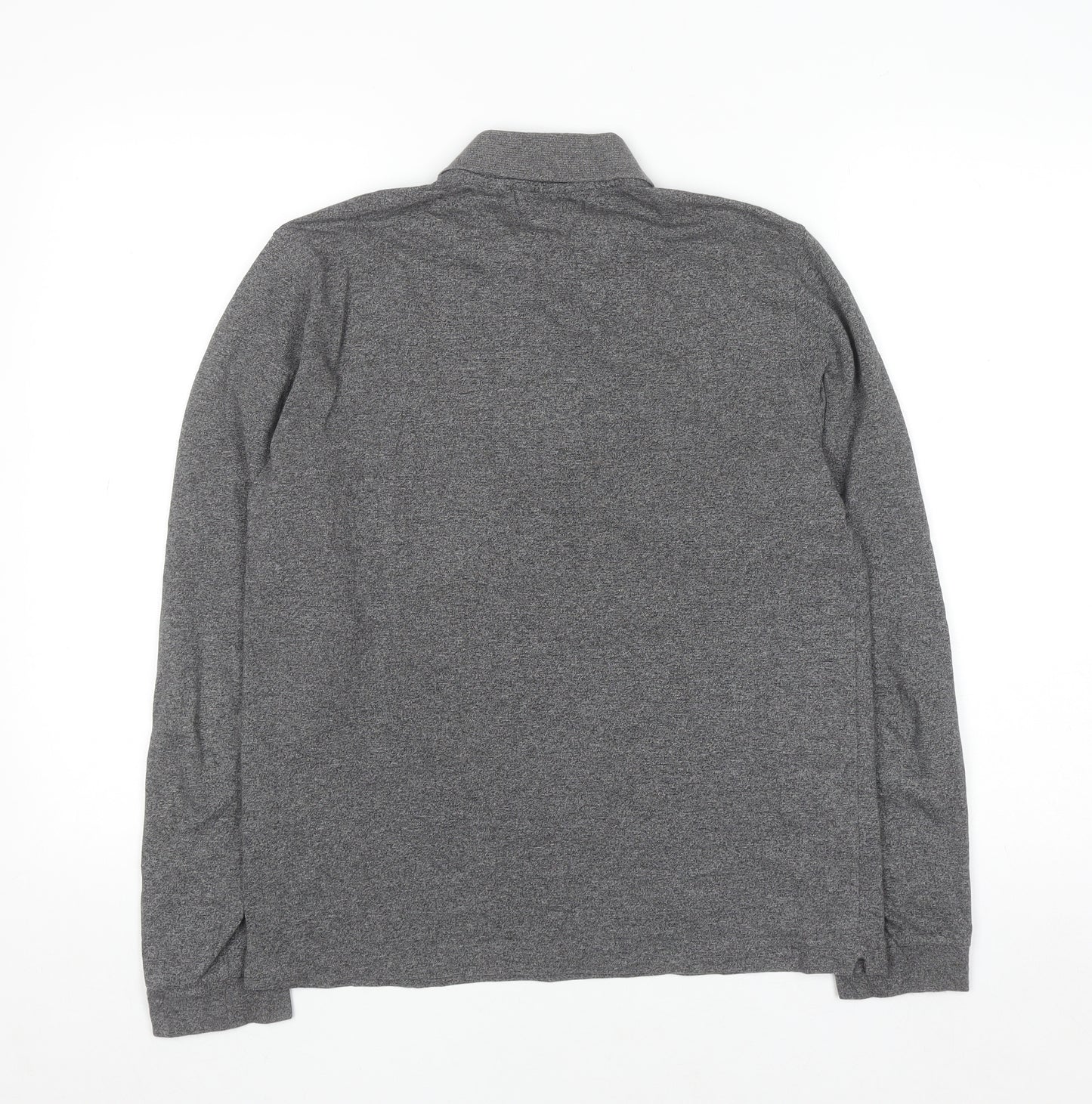 Lacoste Sport Men's Grey Long Sleeve Slim Fit Polo Shirt Size S