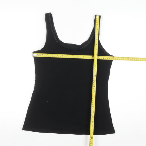 Next Women’s Black Cotton Stretch Tank Top Size 14