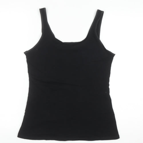 Next Women’s Black Cotton Stretch Tank Top Size 14