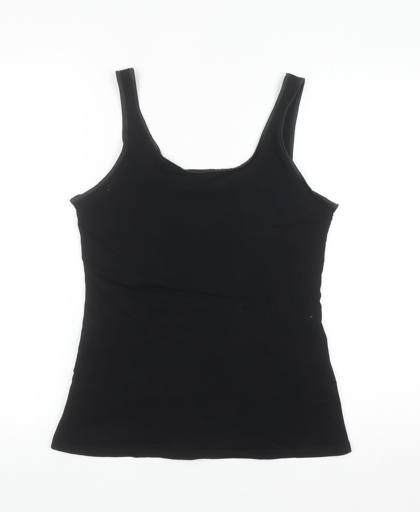 Next Women’s Black Cotton Stretch Tank Top Size 14