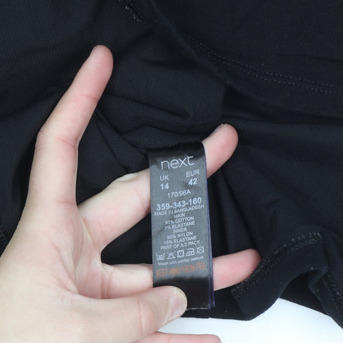 Next Women’s Black Cotton Stretch Tank Top Size 14