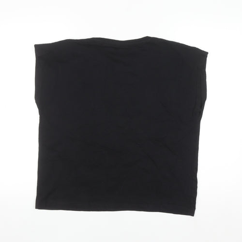 Disney Women's Black Minnie Mouse L Cotton Sleeveless T-Shirt