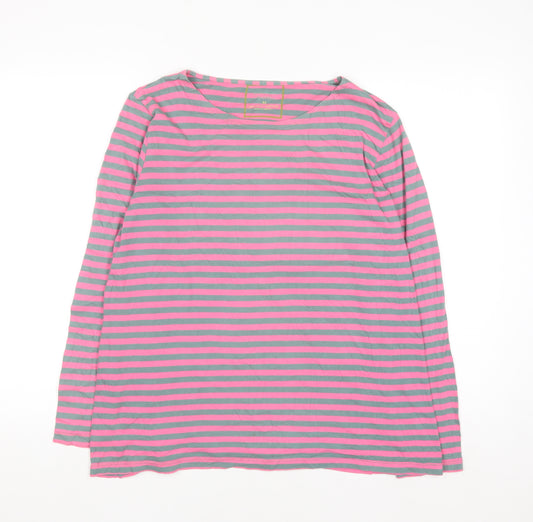 Gudrun Sjödén Women's Multicoloured Striped Organic Cotton Long Sleeve Top M