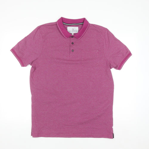 Lost Stock Men’s Pink Cotton Short Sleeve Polo Shirt Size M