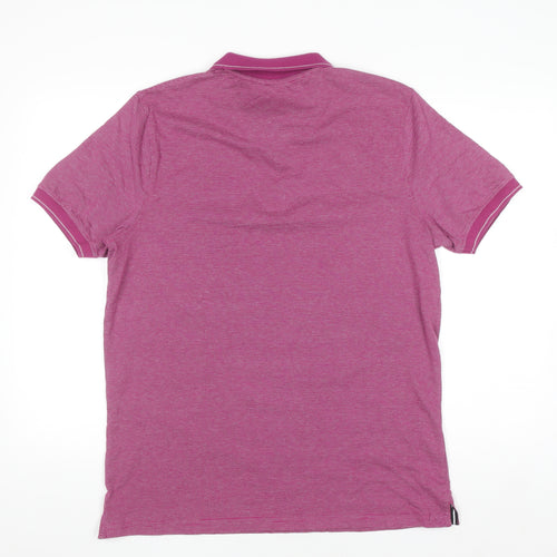 Lost Stock Men’s Pink Cotton Short Sleeve Polo Shirt Size M