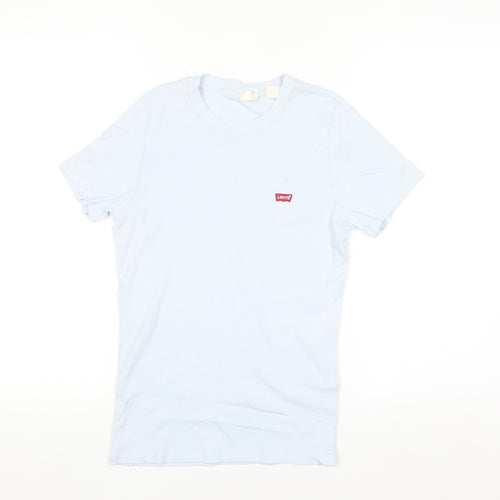 Levi's Women's Blue Basic Crew Neck Cotton T-Shirt Size M