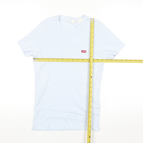 Levi's Women's Blue Basic Crew Neck Cotton T-Shirt Size M
