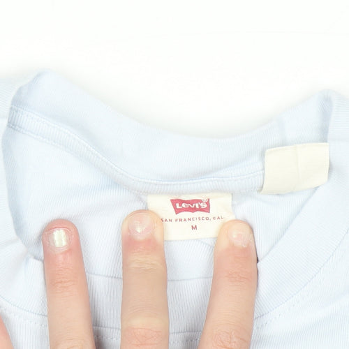 Levi's Women's Blue Basic Crew Neck Cotton T-Shirt Size M
