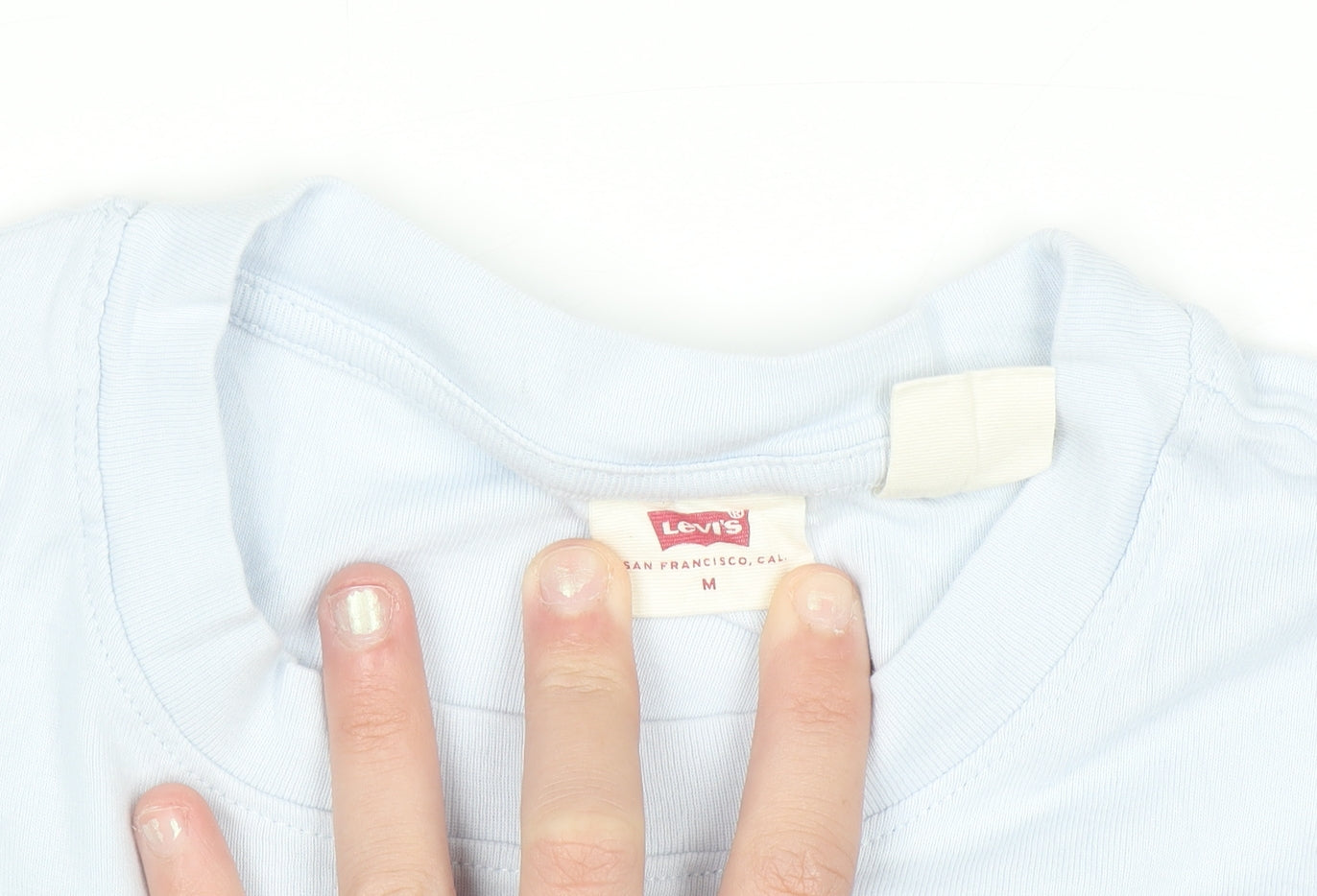 Levi's Women's Blue Basic Crew Neck Cotton T-Shirt Size M